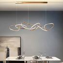 Rose Gold LED Chandelier – Modern Circle Rings Lustre, Hanging Lights for Home Decor