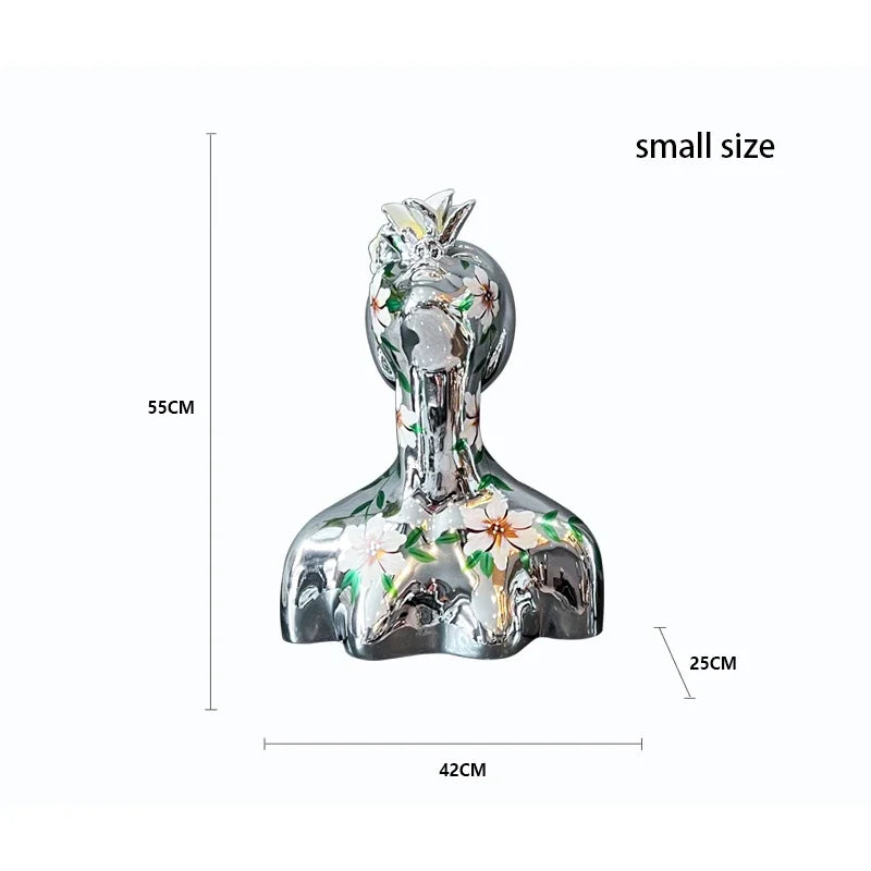 Decorati Abstract Goddess Statue – Half Body Electroplated Figurine for Home & Tabletop Decor