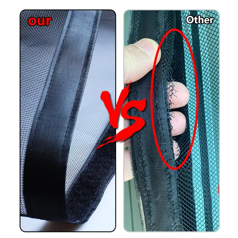 Insect-Proof Magnetic Screen Door – Black Mesh Curtain for Mosquito & Fly Protection Indoors