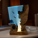 Resin Table Light Seabed Exploration Organism – Deep Sea Diver Night Light with 2 Divers for Home Office