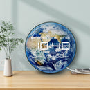 Blue Marble Earth Globe LED Clock – Digital Wall Clock for Bedroom, Home Decor, Electric Desk Display