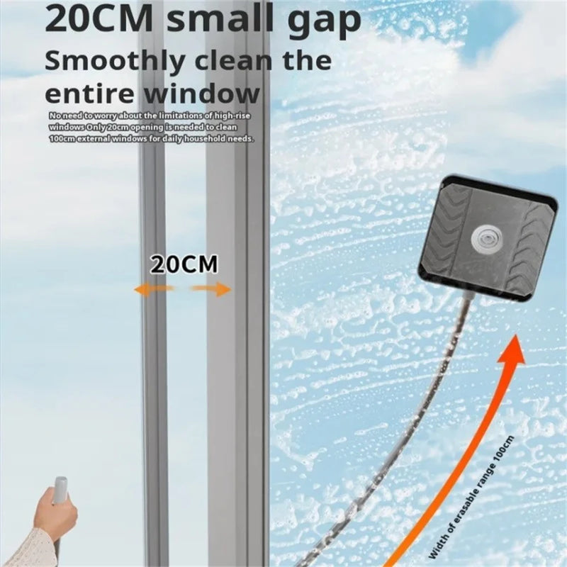 Household Glass Cleaning Brush – High-Rise Double-Sided Wiper for Easy Window Cleaning