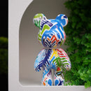 Cute Resin Bear Figurine – Art Sculpture Ornament for Home, Office & Living Room Decor