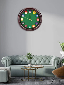 10-Inch Billiards Pool Ball Wall Clock – Round Pool Table Cool Clock