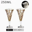 Crystal Glass Golden Red Wine Glass High Foot Wine Cup High-end Wine Set Gift Box Set Pair Cup