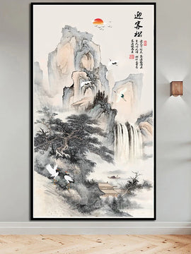 Pine Tree Guest Greeting Cross Stitch Kit Complete DIY Embroidery Craft for Wall Art