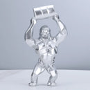 Modern Gorilla Resin Figurine – Creative Lift the Bucket Sculpture for Living Room & Tabletop Decor