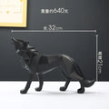 Nordic Geometric Wolf Statue – Modern Resin Animal Figurine for Home, Office & Living Room Decor