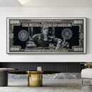Tony Montana Scarface Canvas Wall Art  HD Dollar Print Poster for Home, Office & Bar Decor