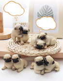 Pair of Pug Dog Statues – Resin Animal Ornaments for Home, Office & Children’s Birthday Gifts