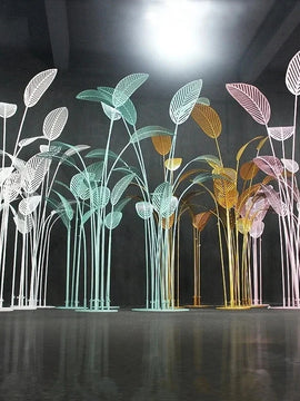 Stylish Wrought Iron Decoration of Banana Tree Leaf for Wedding Arch Stand Ceremony Aisle & Hotel Event Setup