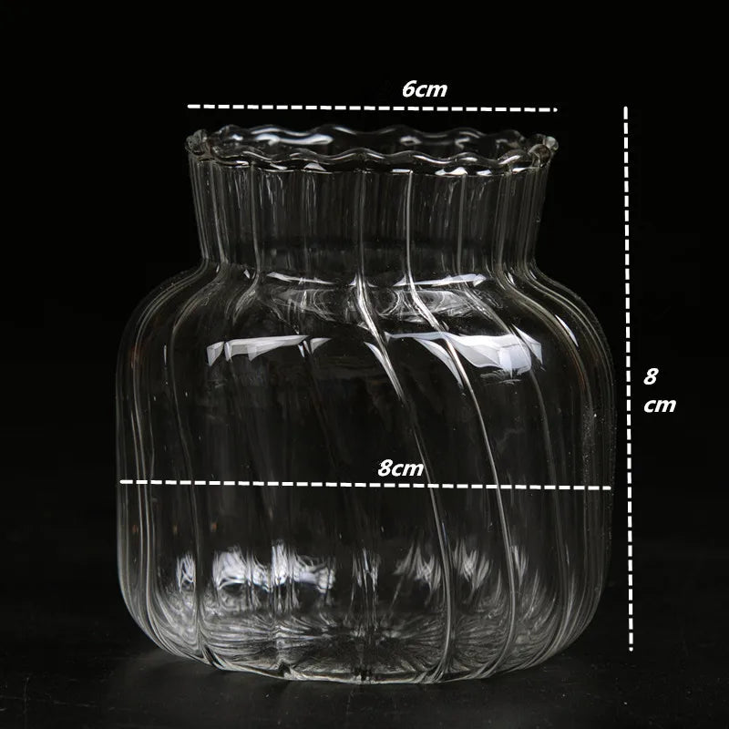 Transparent Glass Vases for Plant Bottle Nordic Flower Vase Creative Hydroponic Terrarium Container Flower Table Pot