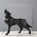 Nordic Geometric Wolf Statue – Modern Resin Animal Figurine for Home, Office & Living Room Decor
