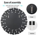 Decorative 32" Round Sunburst Wall Mirror – Modern Silver Glass, Wall-Mounted Beveled Circle Accent