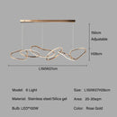 Rose Gold LED Chandelier – Modern Circle Rings Lustre, Hanging Lights for Home Decor