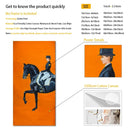 Wall Art of Classic Modern Horse Racing Canvas Poster in Scandinavian Style for Bedroom and Living Room