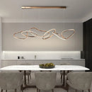 Rose Gold LED Chandelier – Modern Circle Rings Lustre, Hanging Lights for Home Decor