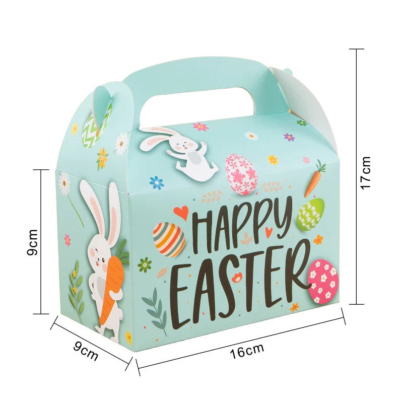 StoBag Easter Party Gift Packaging Protable Box Decorationg Candy Cake Cookies Chocolate Snack Toy Desserts For Meeting Suppily