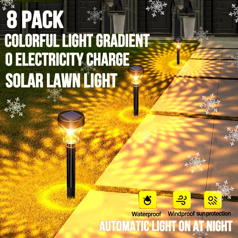 LED Solar Lights Outdoors Christmas Decorations Garden Lawn Lamps RGB Multi-Color Doorway Path Lighting Shine Landscape Lamparas