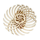 Wooden Kinetic Windmill Sculpture – Handmade Retro Motion Art Figurine for Table or Wall Decor