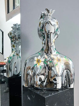 Decorati Abstract Goddess Statue – Half Body Electroplated Figurine for Home & Tabletop Decor