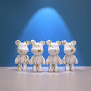 Cute Resin Bear Figurine – Art Sculpture Ornament for Home, Office & Living Room Decor