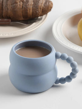 Cute Creative Ceramic Coffee Mug in Handmade Nordic Design 250ml for Breakfast Milk Cup Home Decor Art and as Gifts