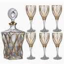 Crystal Glass Golden Red Wine Glass High Foot Wine Cup High-end Wine Set Gift Box Set Pair Cup
