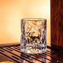 Thick Heavy Glass Tumbler In Crystal And Old-Fashioned Japanese Hammer Style