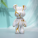 Cute Resin Bear Figurine – Art Sculpture Ornament for Home, Office & Living Room Decor