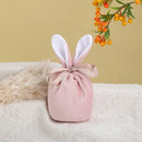 10Pcs/lot Easter Bunny Rabbit Bags Ears Velvet Bag Gift Box Sugar Box Wedding Candy Box Creative Cute Easter Decor Mixed Colour