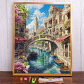 DIY Embroidery Kit River Town Pattern 11CT Cotton Cross Stitch Handicraft for Home Decor