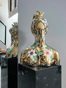 Decorati Abstract Goddess Statue – Half Body Electroplated Figurine for Home & Tabletop Decor
