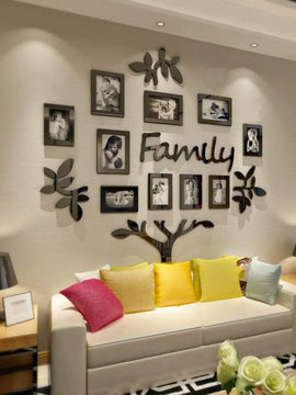 3D Stereoscopic Acrylic Family Family Tree Wall Sticker Living Room Bedroom Sofa Photo Tree wall Decoration Wall Sticker Dealer