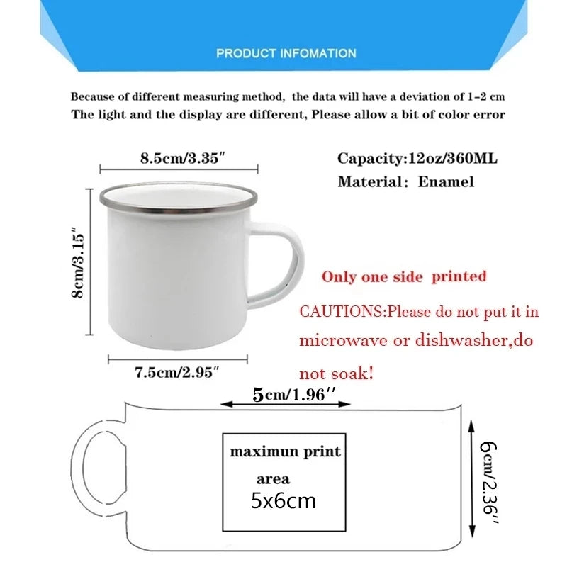 Enamel Mug Super Papy Mamie Print Coffee Cups For Milk, Drinks, Or Water That Make Great Gifts For Grandma And Grandpa