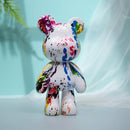 Cute Resin Bear Figurine – Art Sculpture Ornament for Home, Office & Living Room Decor