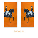 Wall Art of Classic Modern Horse Racing Canvas Poster in Scandinavian Style for Bedroom and Living Room