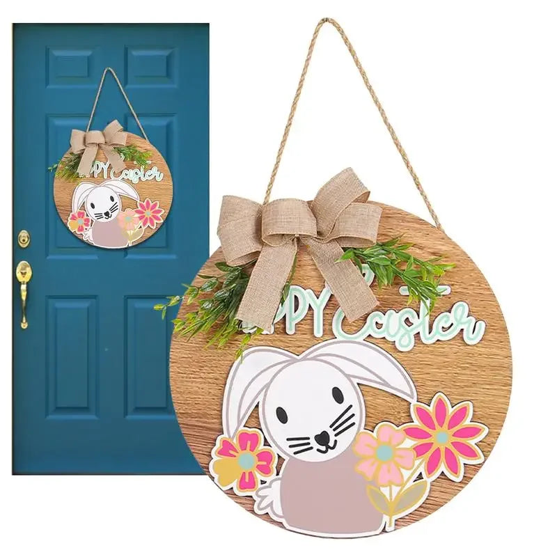 Easter Bunny Decorative Hanging Outdoor Patio Door Hanging Easter Door Decoration 2024 for Home Easter Decoration Supplies