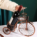 Wine Rack Like A Bike With Bottle And Glass Holder For Décor