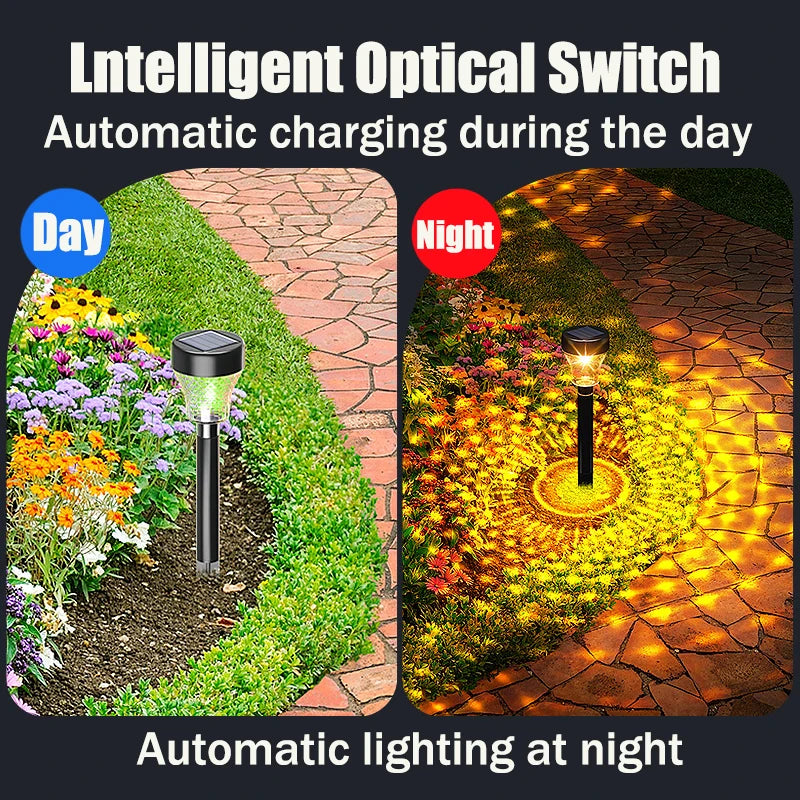 LED Solar Lights Outdoors Christmas Decorations Garden Lawn Lamps RGB Multi-Color Doorway Path Lighting Shine Landscape Lamparas