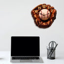 Baseball Glove Wall Clock – Creative Wooden Funny Clock, Elegant Art Unique Watch for Home Decor