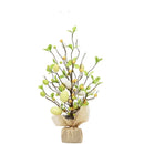 45cm Easter Egg Decoration Tree Branch Easter Deco Colorful Painting Flower Fake Plant Wedding Home Office Party 