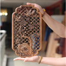 Handcrafted Camphor Wood Carving Wall Art – Chinese Classical Hollow Design for Elegant Home Decoration