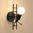 Modern Wall Sconce Climbing Man – Creative Industrial Wall Lamp for Kids Room, Bedroom, Hallway Interior Lighting