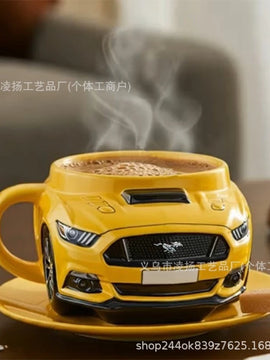 Mustang Horse Stainless Steel Coffee Mug – Durable Resin-Coated Cup for Office, Home & Gift Use