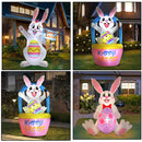 Easter Bunny Decoration for Home Outdoor Infalatable Rabbit Decor Party Garden Decor DIY Ornament with LED Light