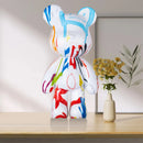 Cute Resin Bear Figurine – Art Sculpture Ornament for Home, Office & Living Room Decor
