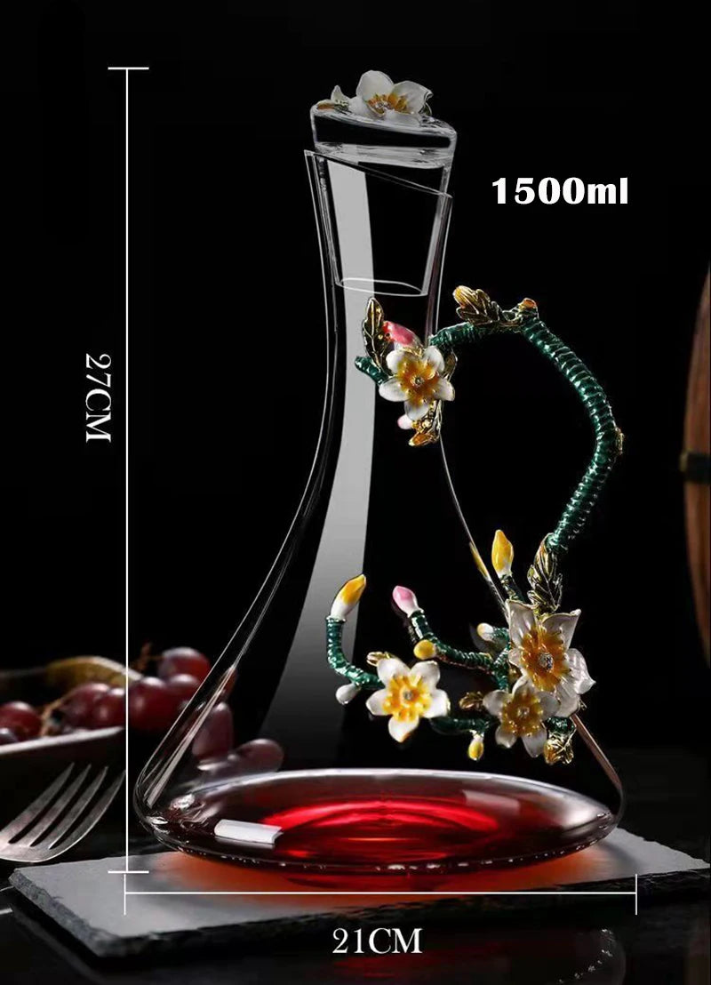 Exquisite Enamel Wine Glass Crystal Glass Champagne Cup Wineglass Drinking Glasses Cups Vintage Goblet Luxury Set Whiskey Dining