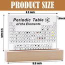 Acrylic Periodic Table of Elements – Real Sample Collection Display for Students, Teachers & Science Lovers