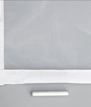 White Magnetic Screen Door – Mosquito Proof Diamond Mesh Curtain with Self-Adhesive Design